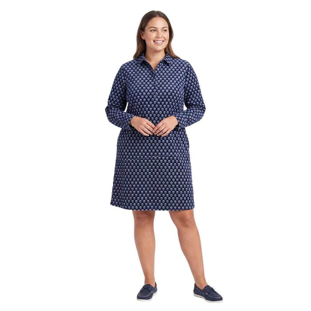 👗 NWT Vineyard Vines Pippa Popover Dress Corduroy Floral Coastal Grandma XL